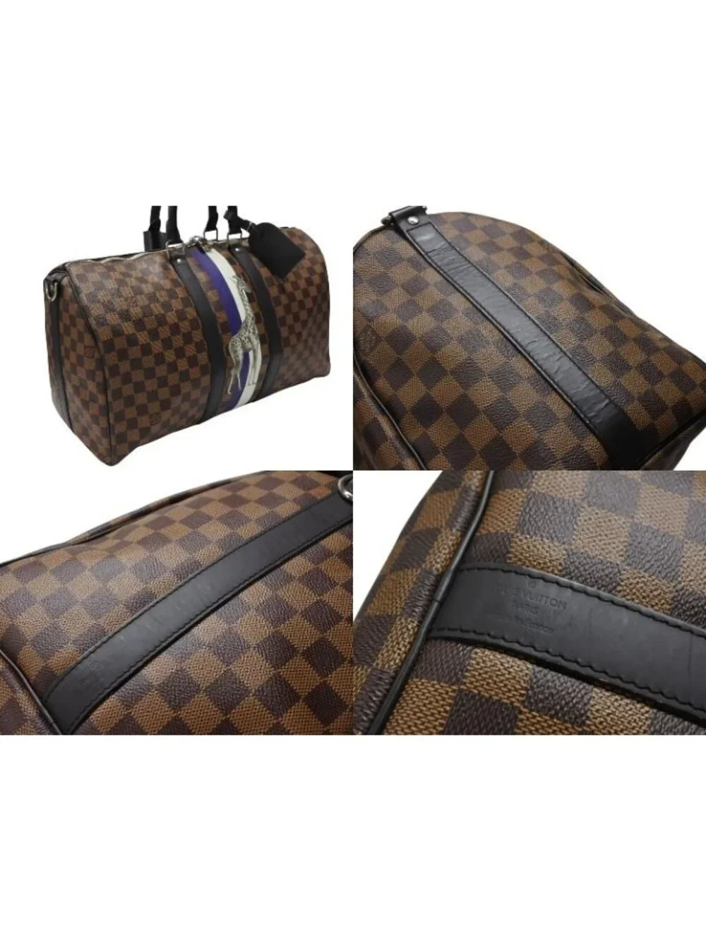 Louis Vuitton Boston Bag Keepall Bandouliere 45 Chapman Brazza Damier Canvas